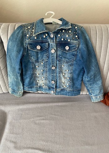 Düğmeli Mavi Kot Ceket - Görsel 6