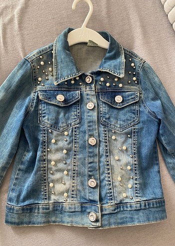 Düğmeli Mavi Kot Ceket - Görsel 5