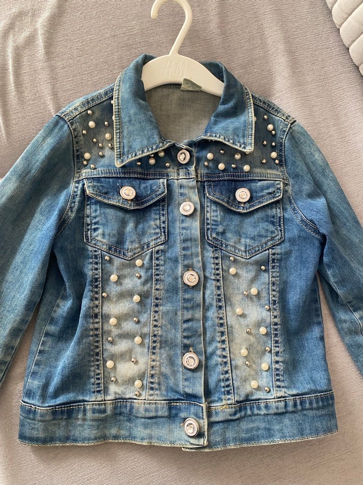 Düğmeli Mavi Kot Ceket - Görsel 5