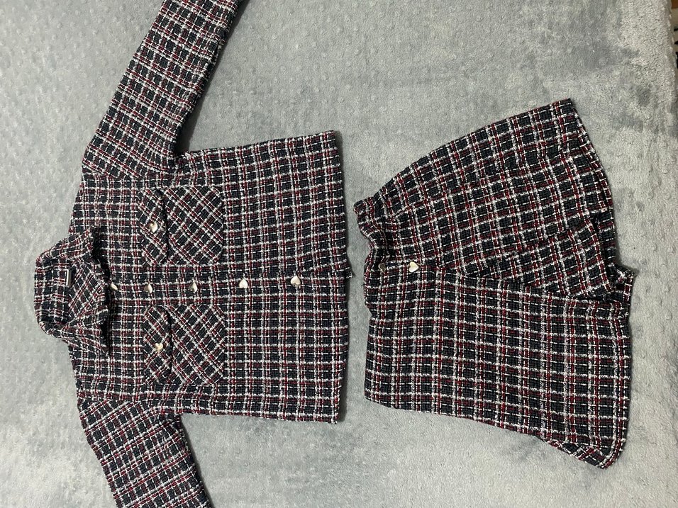 Kadın Mini Kısa Ekose Takım - Görsel 3