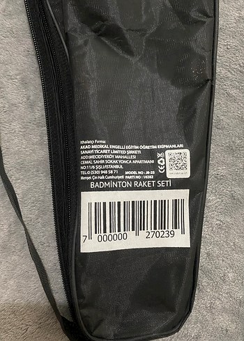 Gri Badminton Raketi Seti ve Tüy Topu - Görsel 2