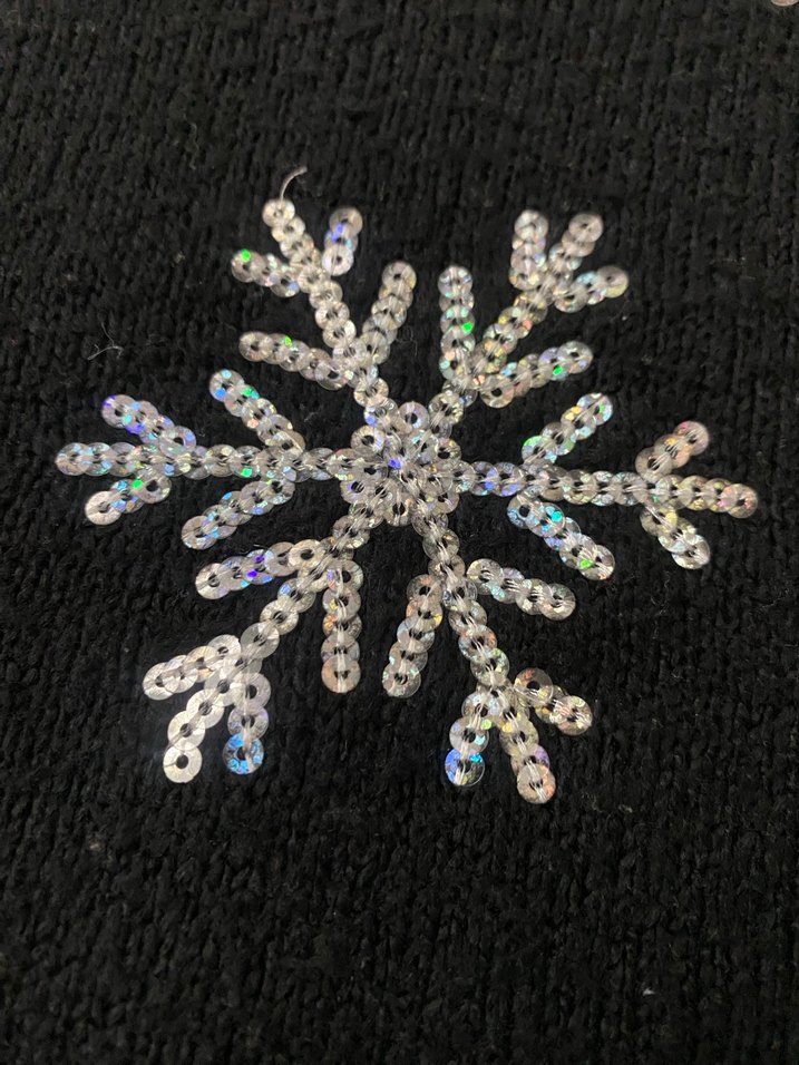 Nakışlı Siyah Kız Çocuk Triko Kazak - Görsel 4