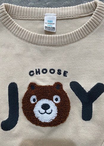 Kız Çocuk Bej Triko Uzun Kollu Kazak - Görsel 3