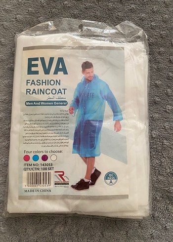 Diğer Eva Seffaf Unisex Yagmur Onlugu
