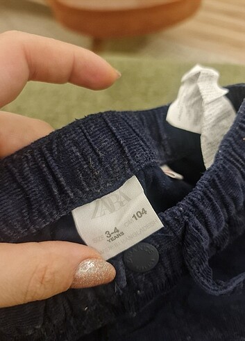4 Yaş Beden Orjinal zara kadife erkek çocuk pantolon