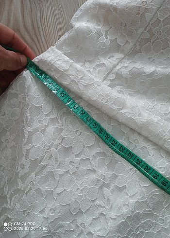 Beyaz balık nikah abiye elbise 38beden - Görsel 7