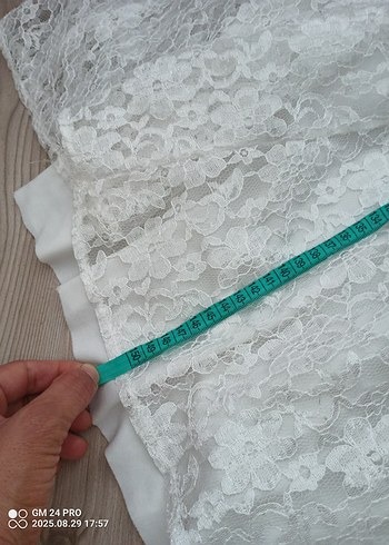 Beyaz balık nikah abiye elbise 38beden - Görsel 12