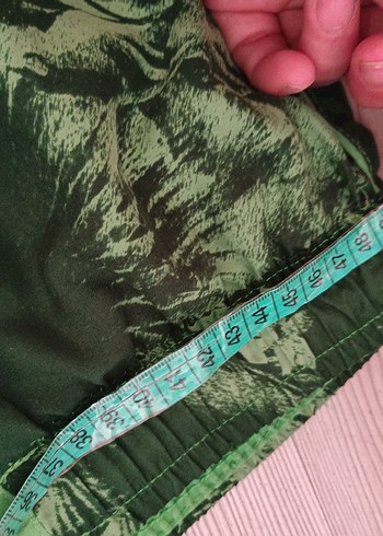 Yeşil palmiye desenli şort Mbeden - Görsel 5