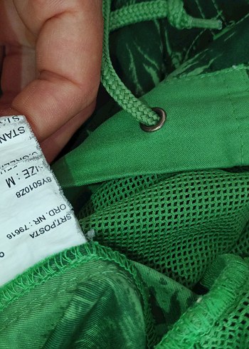 Yeşil palmiye desenli şort Mbeden - Görsel 4