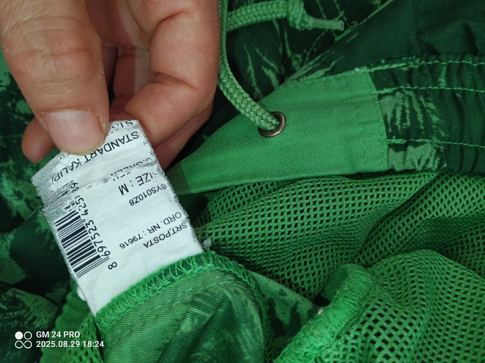 Yeşil palmiye desenli şort Mbeden - Görsel 4