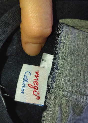 Mengü lacivert gri sweatshirt XXLbeden - Görsel 4