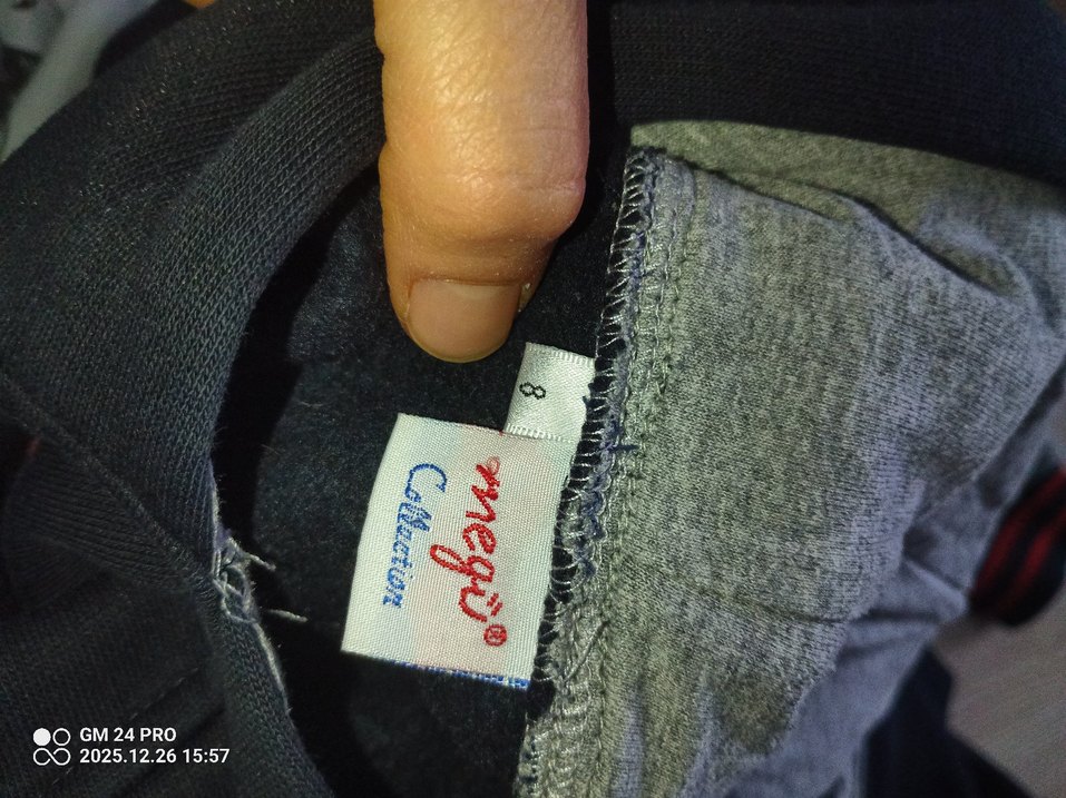 Mengü lacivert gri sweatshirt XXLbeden - Görsel 4