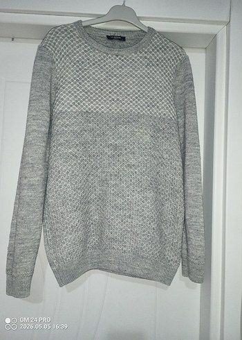 LC Waikiki Gri Kazak Bluz Sbeden