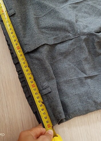 12-13 Yaş Beden gri Renk Gri okul pantalonu
