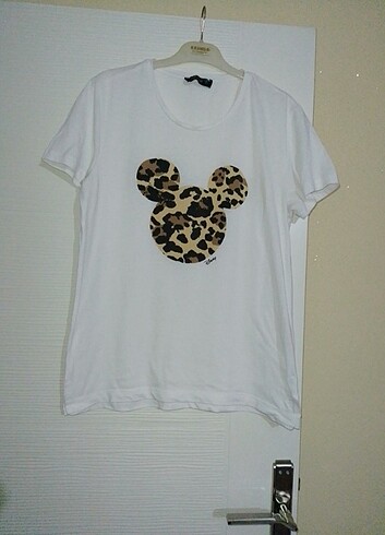 FabriCute beyaz disnep leopardesenli t-shirt Mbeden 