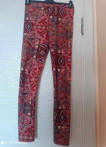 xl Beden İncebelli desenli taytpantolon Xlbeden