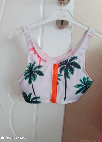 Palmiye desenli bikini üstü Mbeden 