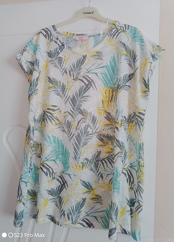 LC Waikiki LcWaikiki yaprakdesenli t-shirt 3XLbeden