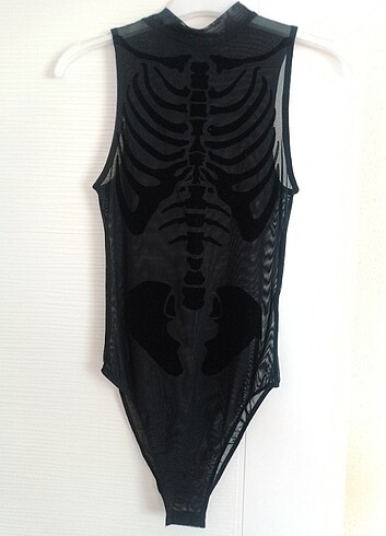 xs Beden H&M siyah kemik iskelet desenli Body zıbın XSbeden