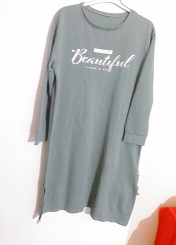 xl Beden Yeşil uzun sweatshirt tunik Xlbeden