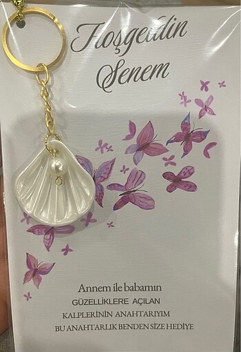 Kartlı hediyelik anahtarlık