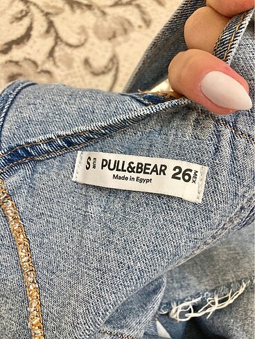 26 Beden mavi Renk Pull&Bear kot elbise
