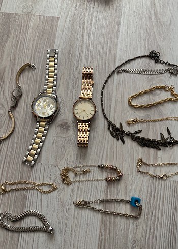 Zara Zincir Detaylı Altın Renk Kadın Takı Seti