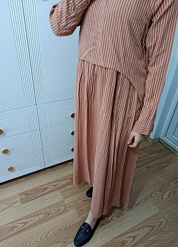 Lc Waikiki Soğan Kabuğu Rengi Viskon Tesettür Elbise 42