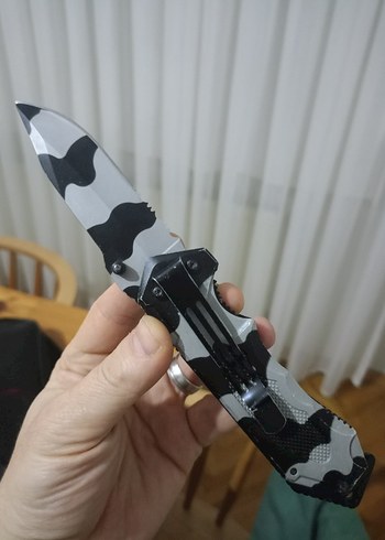 Gri Kamuflaj Desenli Katlanır Çakı - Görsel 5