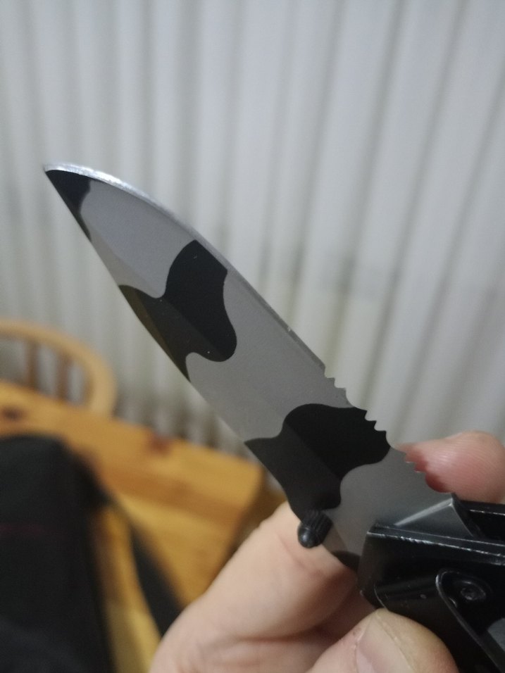 Gri Kamuflaj Desenli Katlanır Çakı - Görsel 4