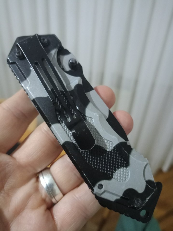 Gri Kamuflaj Desenli Katlanır Çakı - Görsel 2