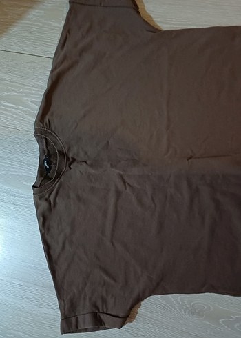 Erkek Kahverengi Salaş Basic Tişört