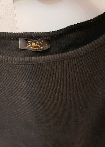 Diğer Kısa Kol Siyah Kemerli Crop Top