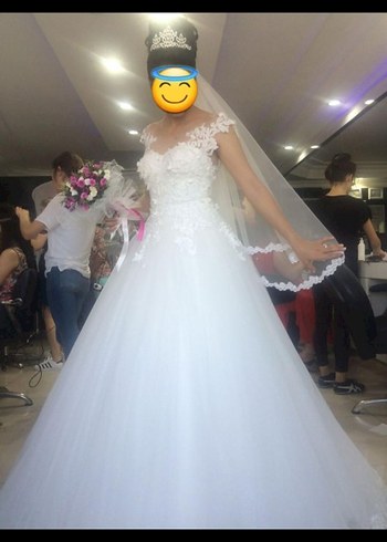 Straplez Uzun Prenses Gelinlik - Görsel 2