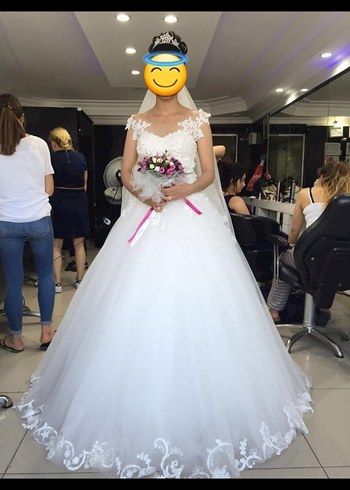 Straplez Uzun Prenses Gelinlik - Görsel 4