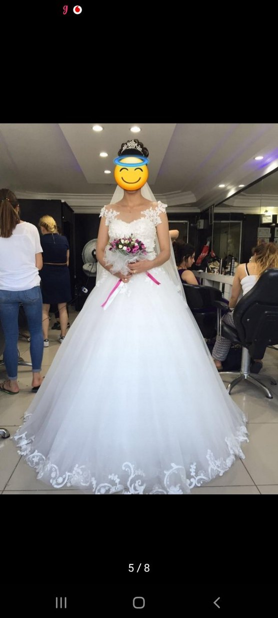 Straplez Uzun Prenses Gelinlik - Görsel 4