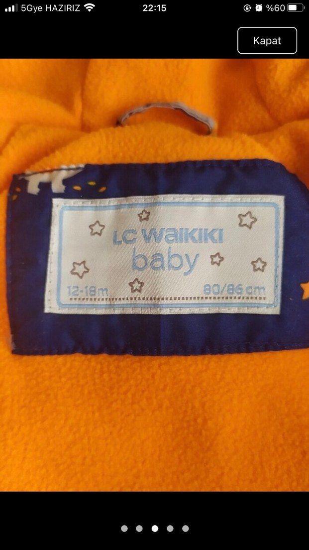 Desenli Lacivert Bebek Kayak Tulumu - Görsel 5