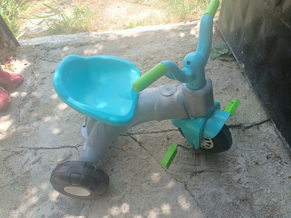 Turkuaz Gri Üç Tekerlekli Bisiklet - Görsel 2