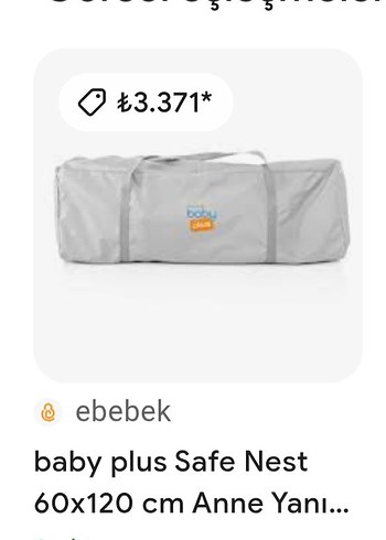 Gri Bebek Çantası Babypus park yatak - Görsel 2