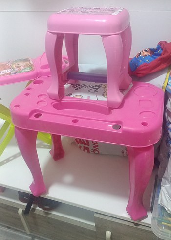 Renkli Pembe Çocuk Sandalyesi masası kuaför ütü masası - Görsel 2