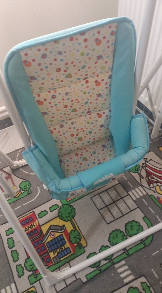 Pastel Mavi Bebek Salıncak Sandalyesi ana kucağı sallanan beşik - Görsel 3