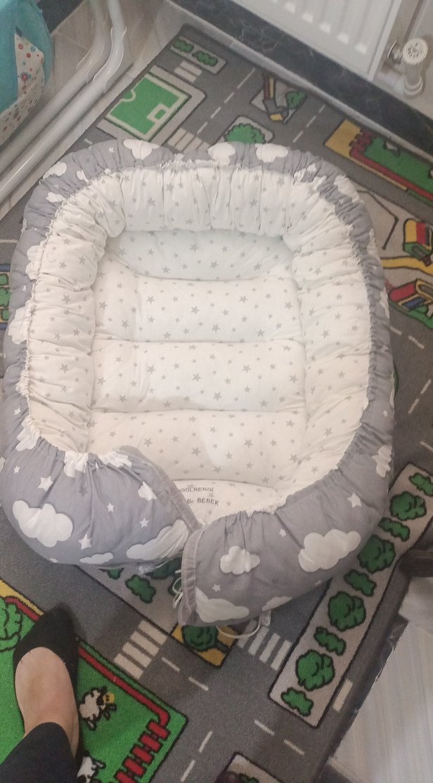 Bulut Desenli Bebek Minderi döşek anne yani - Görsel 4