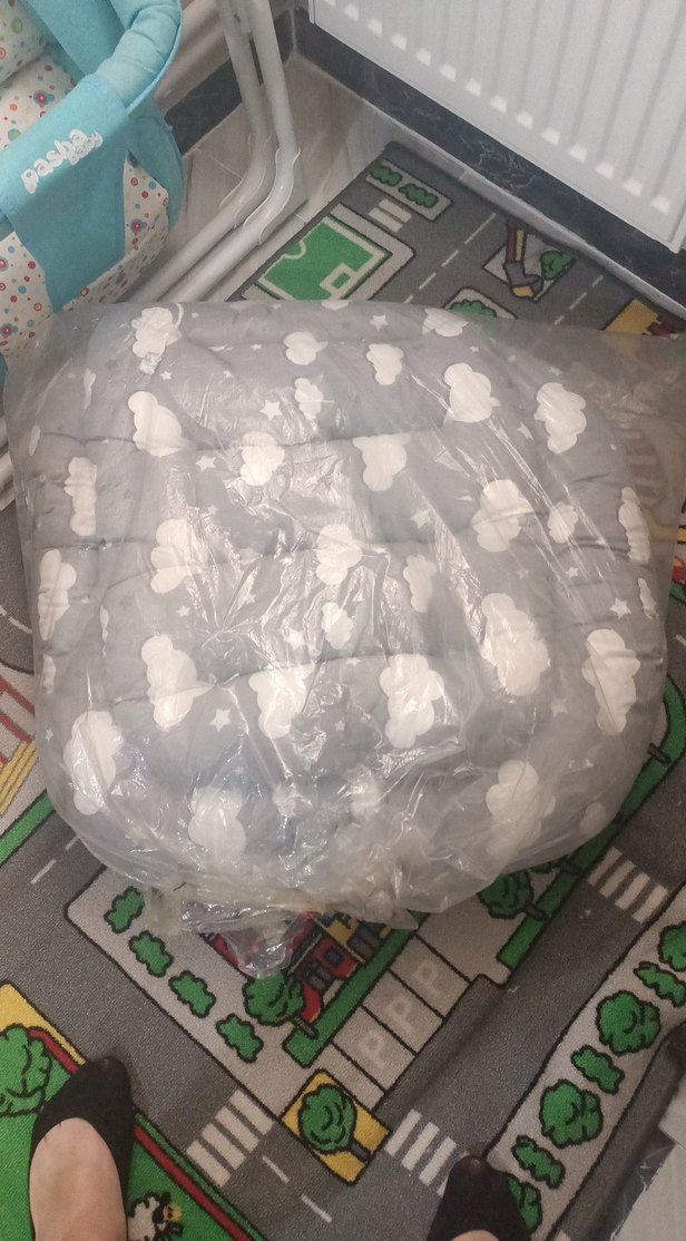 Bulut Desenli Bebek Minderi döşek anne yani - Görsel 2