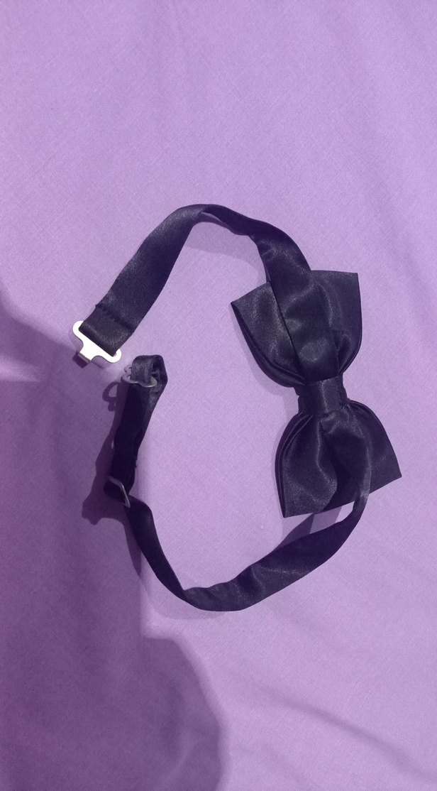 Siyah Çizgili Got Papyon kuşak damat takim - Görsel 3