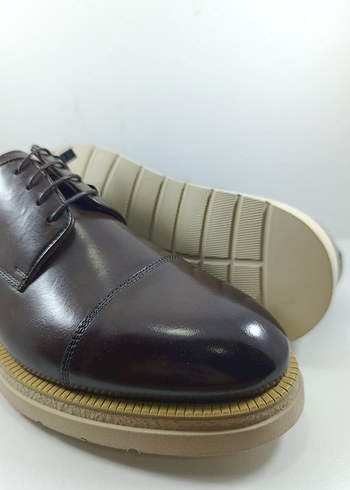 Kahverengi Hakiki Deri Erkek Klasik Ayakkabı - Görsel 3