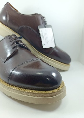 Kahverengi Hakiki Deri Erkek Klasik Ayakkabı - Görsel 5