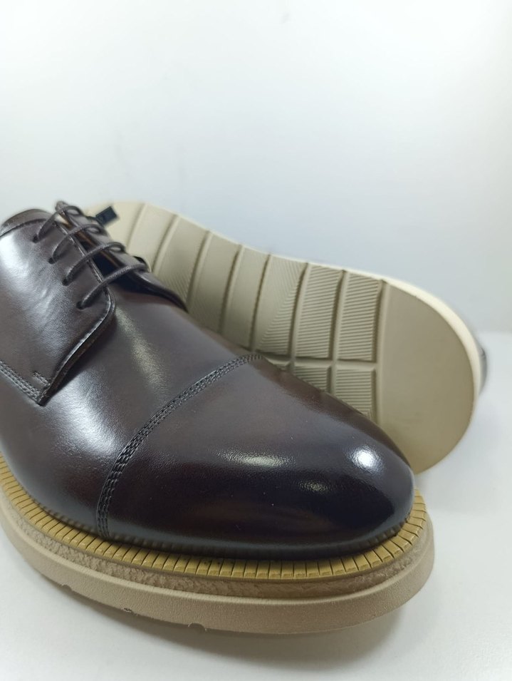 Kahverengi Hakiki Deri Erkek Klasik Ayakkabı - Görsel 3