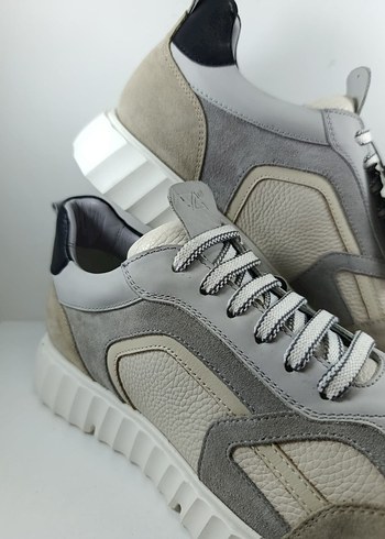 Hakiki Deri Spor Erkek Günlük Ayakkabı Casual Sneaker - Görsel 5