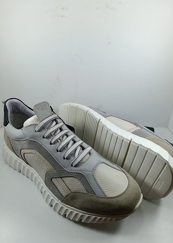 Hakiki Deri Spor Erkek Günlük Ayakkabı Casual Sneaker - Görsel 2