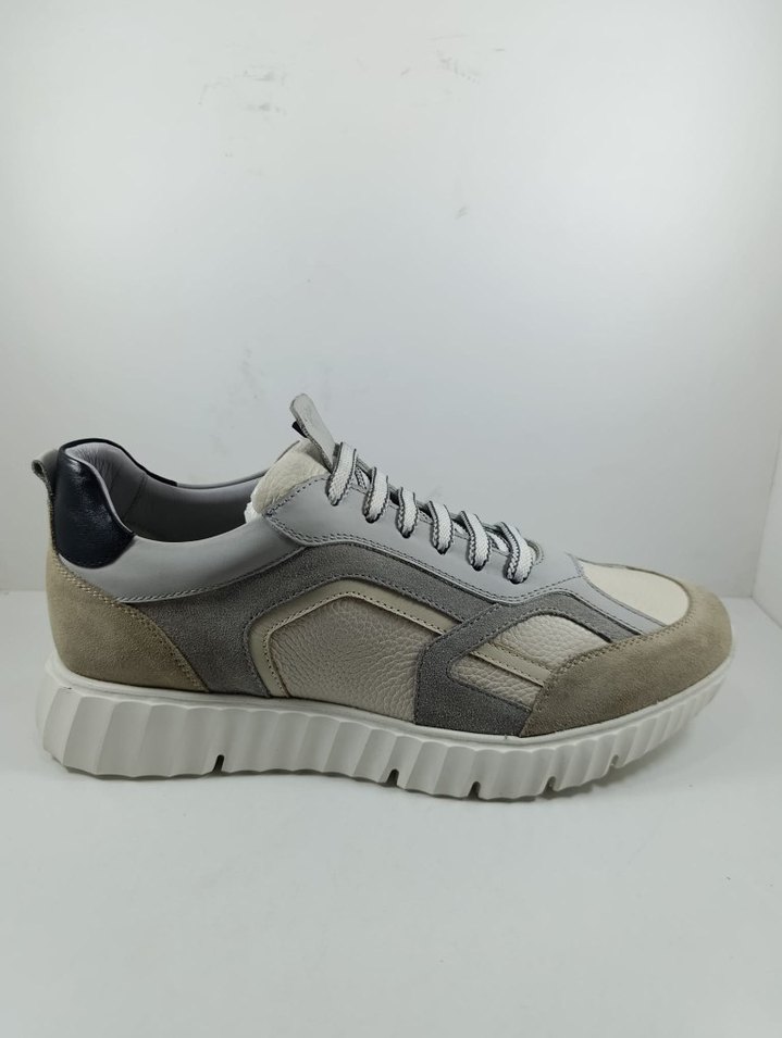 Hakiki Deri Spor Erkek Günlük Ayakkabı Casual Sneaker - Görsel 3